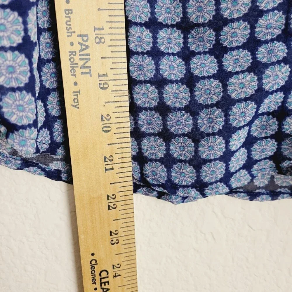 Scooter Brown Big Girls Sz 14 Shirt Button Up Roll Tab Sleeves Lace Details VGC
